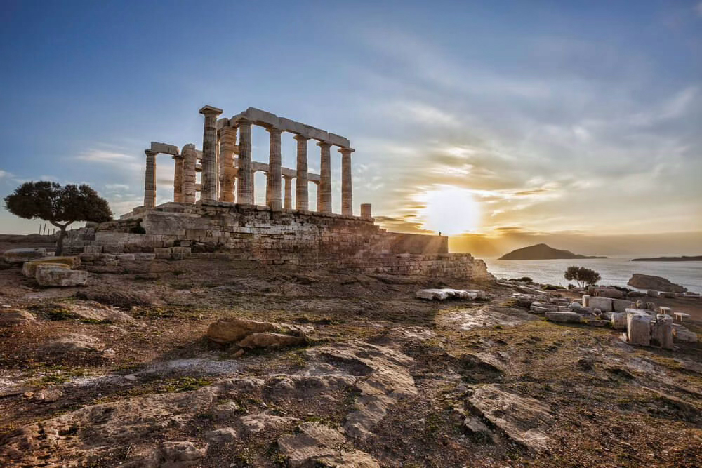 Ruta en coche desde Atenas a Cabo Sunión y el Templo de Poseidón
