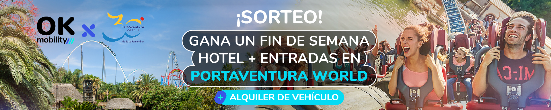 Participa y gana un fin de semana hotel + entradas en PortAventura World