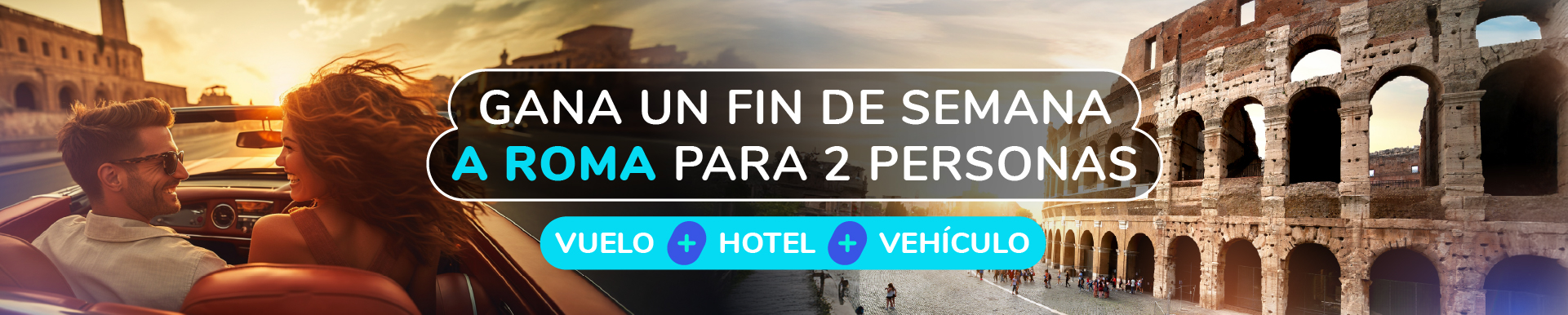 Participa y gana un fin de semana a Roma vuelo+hotel+vehículo