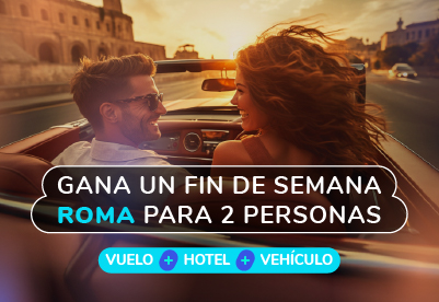 Participa y gana un fin de semana a Roma vuelo+hotel+vehículo