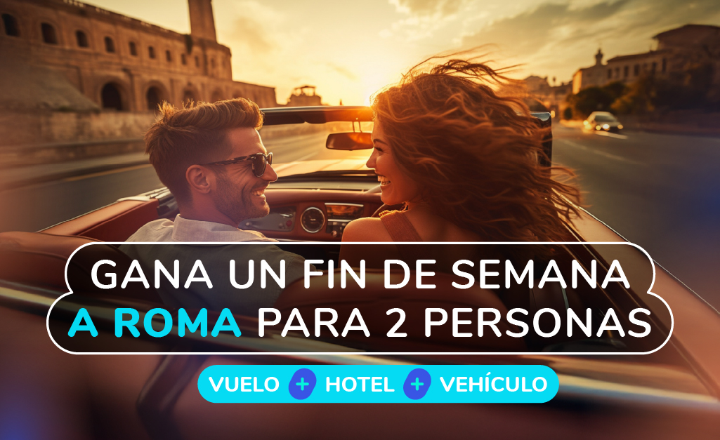 Participa y gana un fin de semana a Roma vuelo+hotel+vehículo