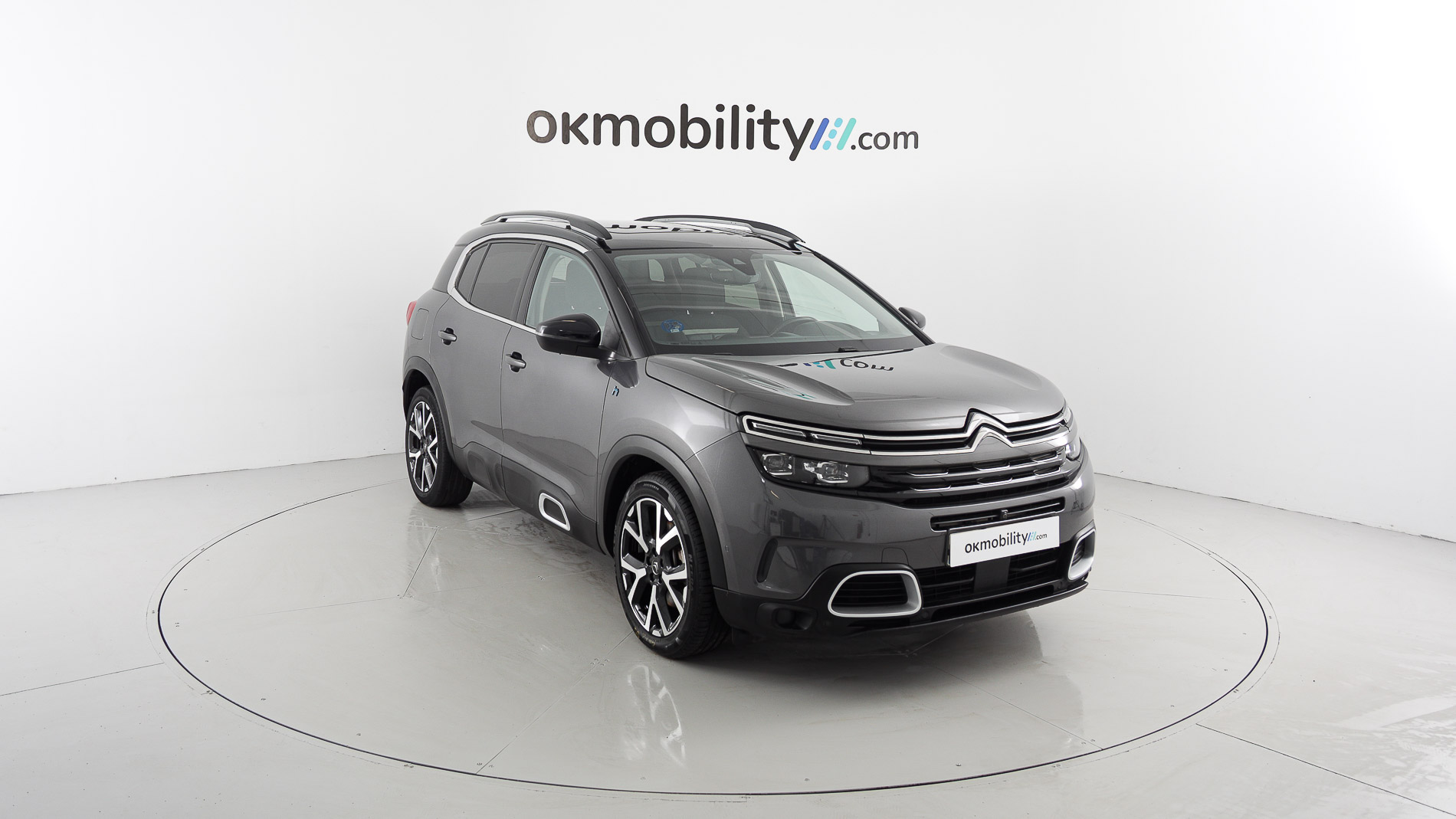 citroen c5 aircross shine 1.6 PURETECH HYBRID 225 E-EAT 2022 gris platino / negro 14