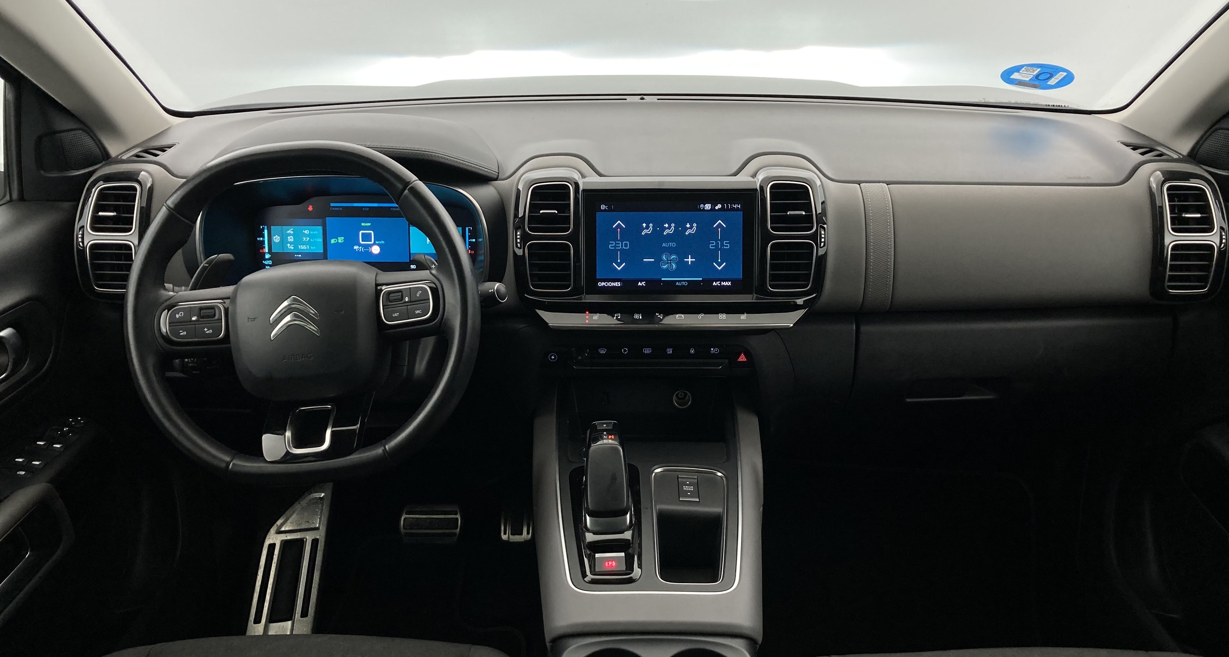 citroen c5 aircross shine 1.6 PURETECH HYBRID 225 E-EAT 2022 gris acier / negro 16